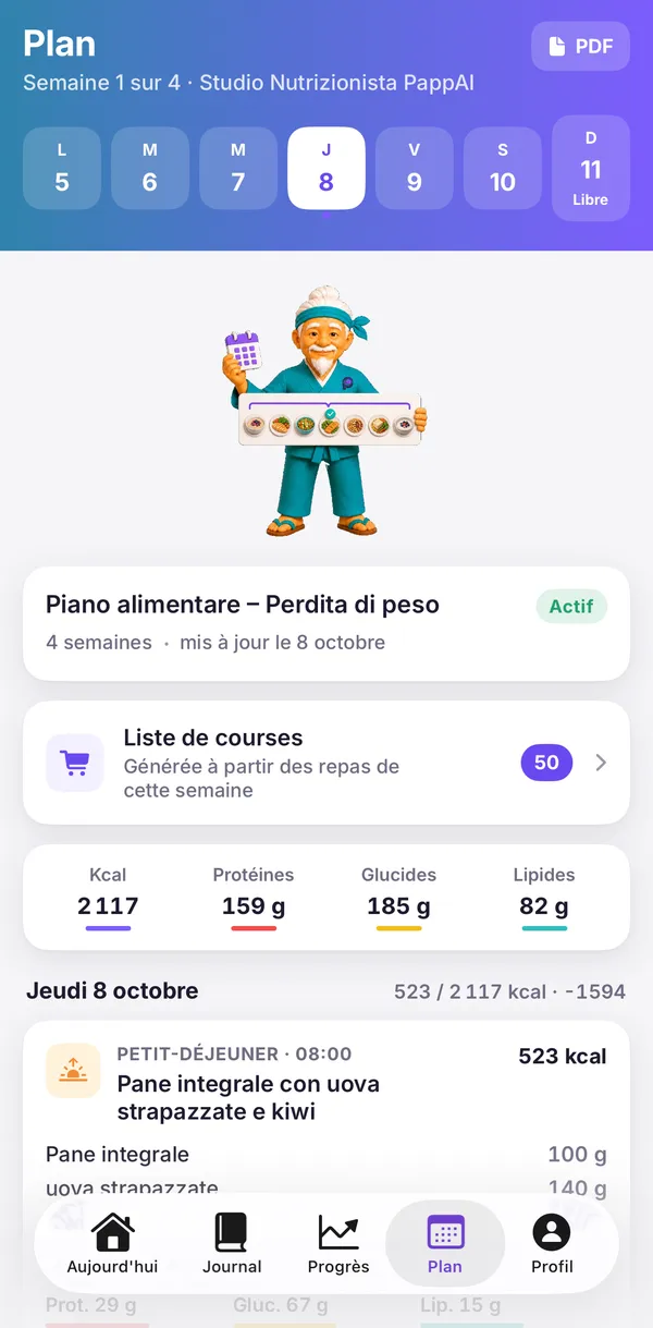 L'application patient : le plan attribué par le professionnel