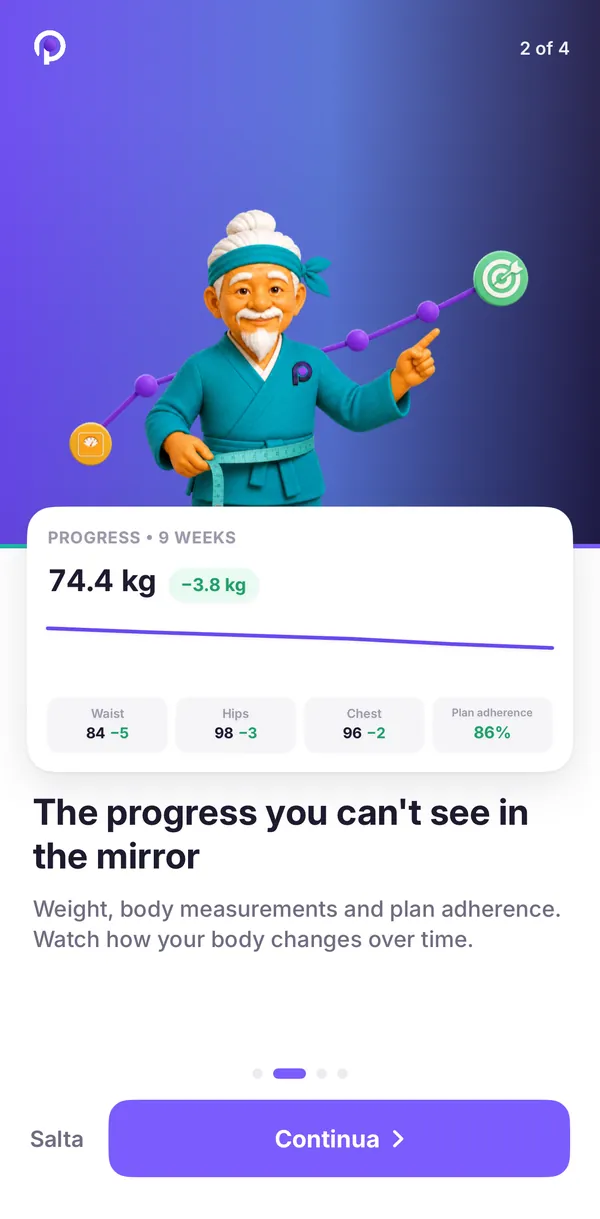 App screen: progress over time